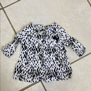 144. Carter's Black White Polka Dot Dress Size 3 Months